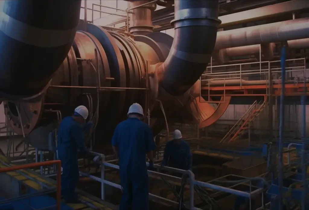 Mitarbeiter schweißen in einer Fabrik